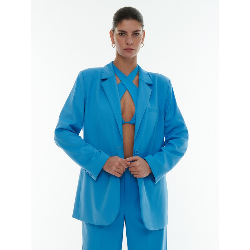 ABOUT YOU x Laura Giurcanu Blazer 'Magdalena' modra