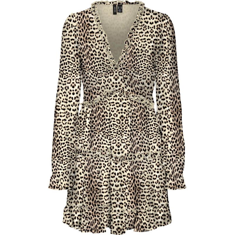 VERO MODA Obleka 'SMILLA' bež / črna