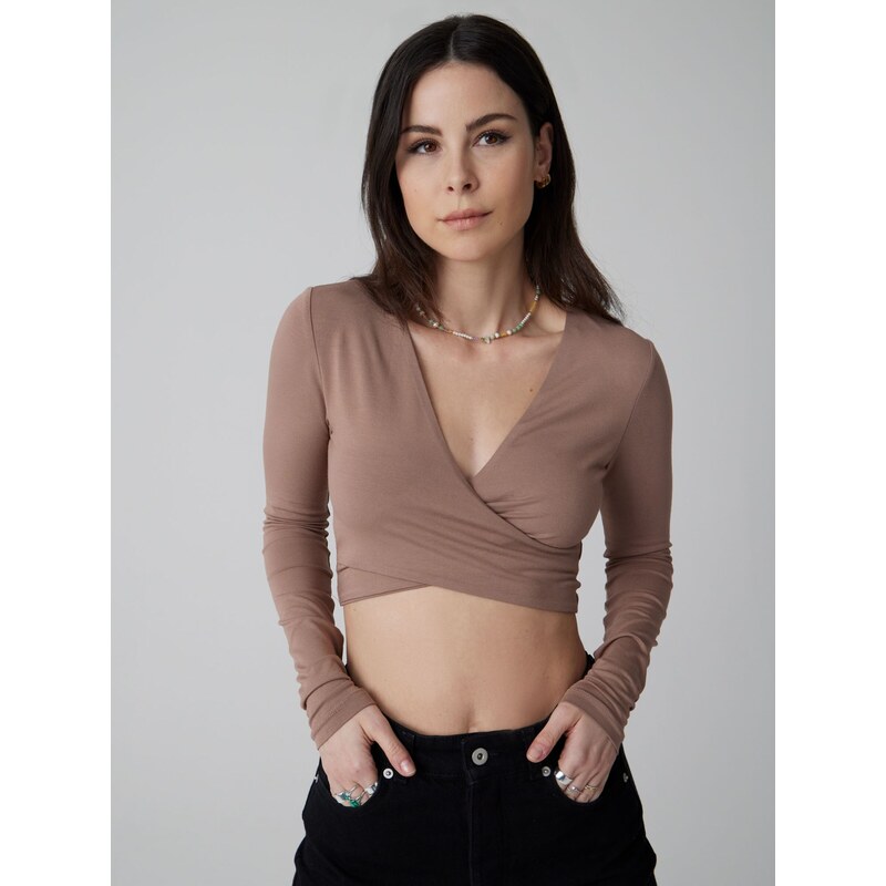 A LOT LESS Majica 'Ivana' svetlo rjava