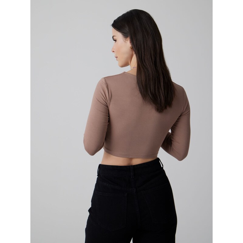 A LOT LESS Majica 'Ivana' svetlo rjava