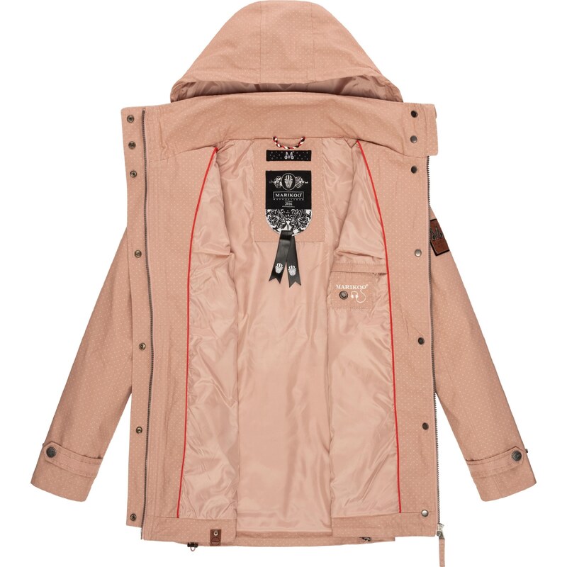 MARIKOO Prehodna jakna 'Nyokoo' roza / bela