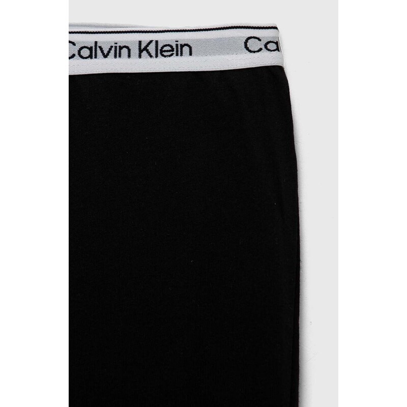 Otroška bombažna pižama Calvin Klein Underwear vijolična barva