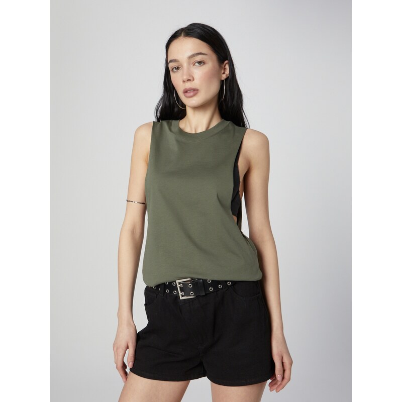 ABOUT YOU x Chiara Biasi Top 'Ramona' temno zelena