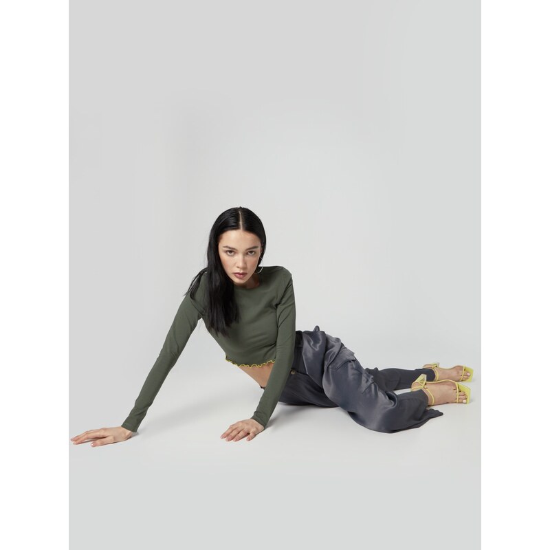 ABOUT YOU x Chiara Biasi Majica 'Jule' kaki