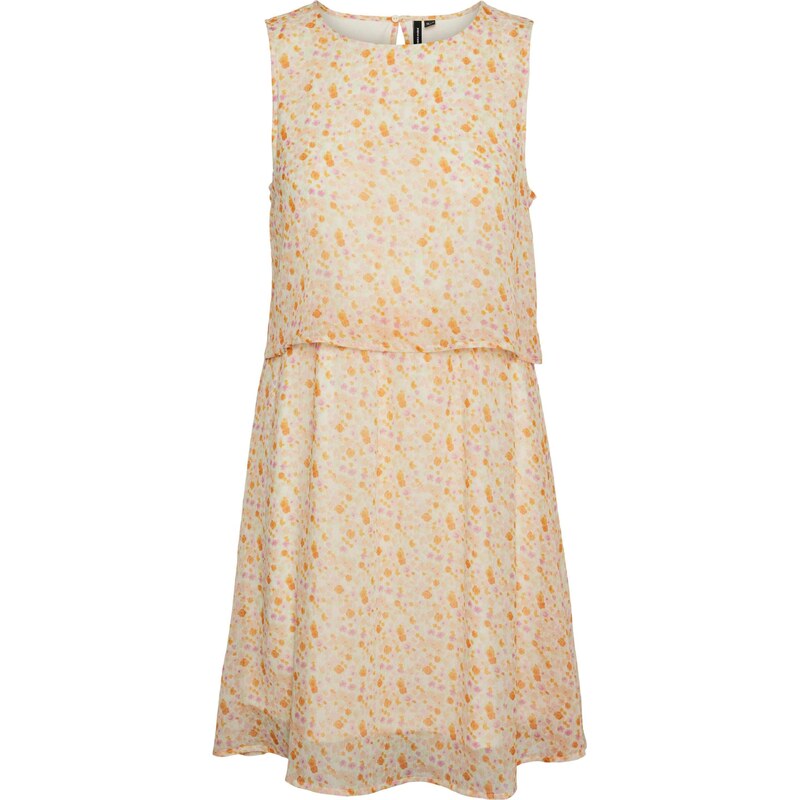 VERO MODA Obleka 'SMILLA' žafran / majnica / rosé / volneno bela