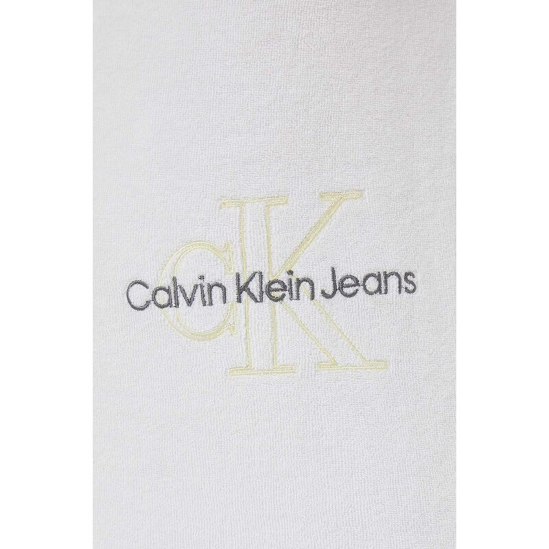 Obleka Calvin Klein Jeans bela barva