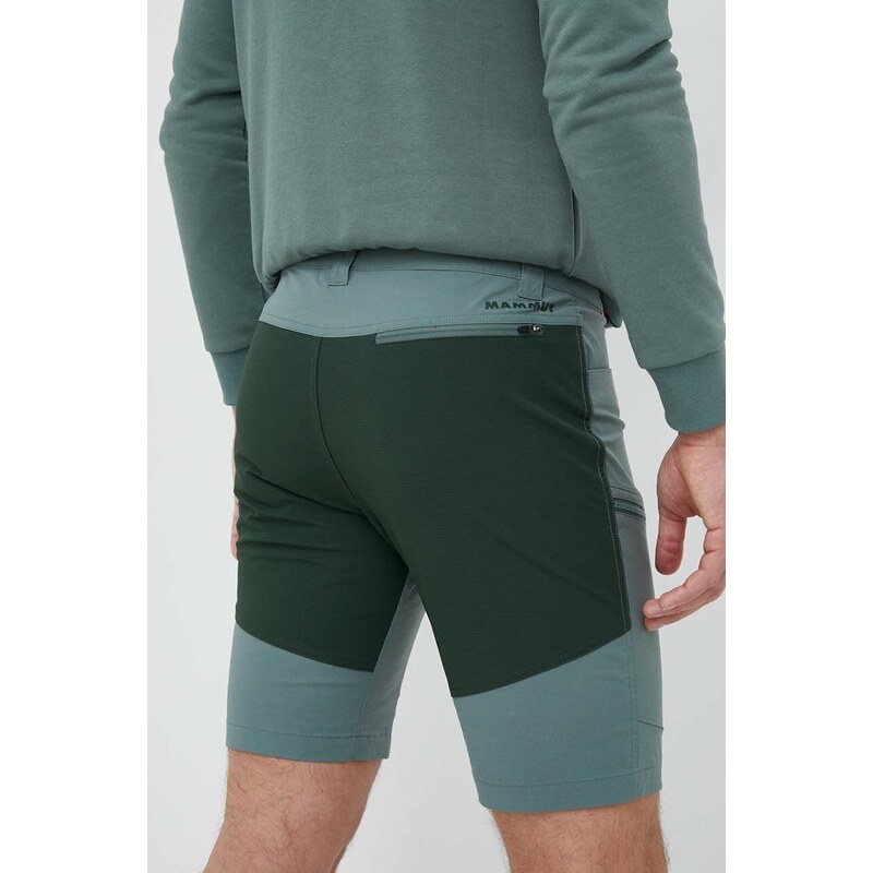 Pohodne kratke hlače Mammut Zinal Hybrid zelena barva