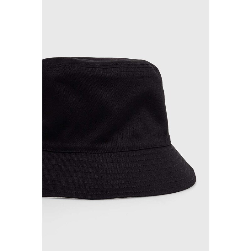 Dvostranski bombažen klobuk Calvin Klein črna barva