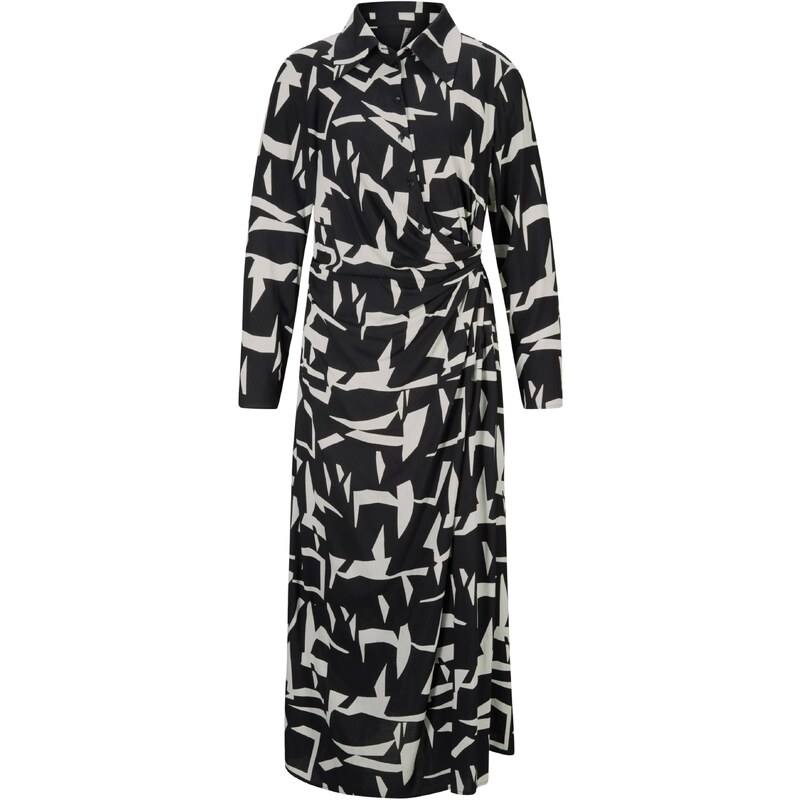 heine Dolga srajca črna / bela