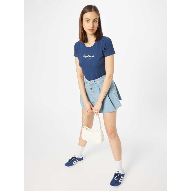 Pepe Jeans Majica 'New Virginia' mornarska / bela