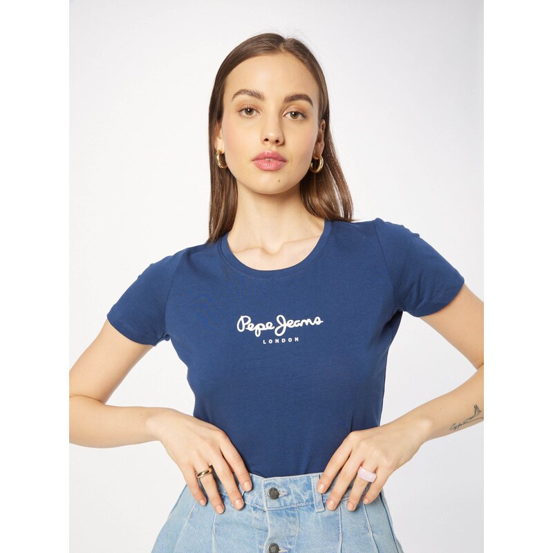 Pepe Jeans Majica 'New Virginia' mornarska / bela