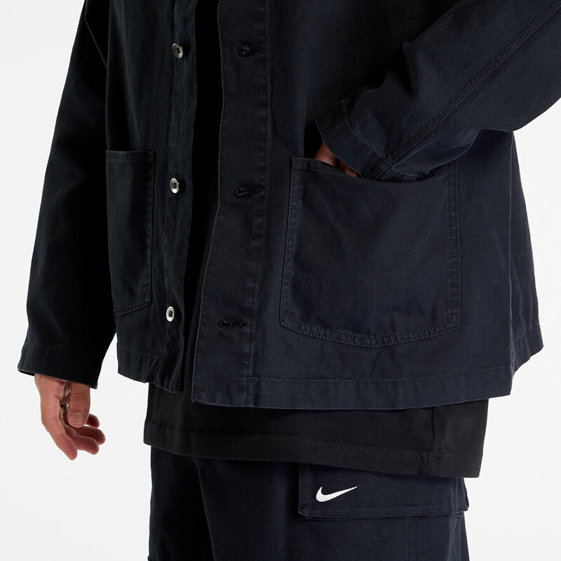 Nike Life Men's Unlined Chore Coat Black/ White