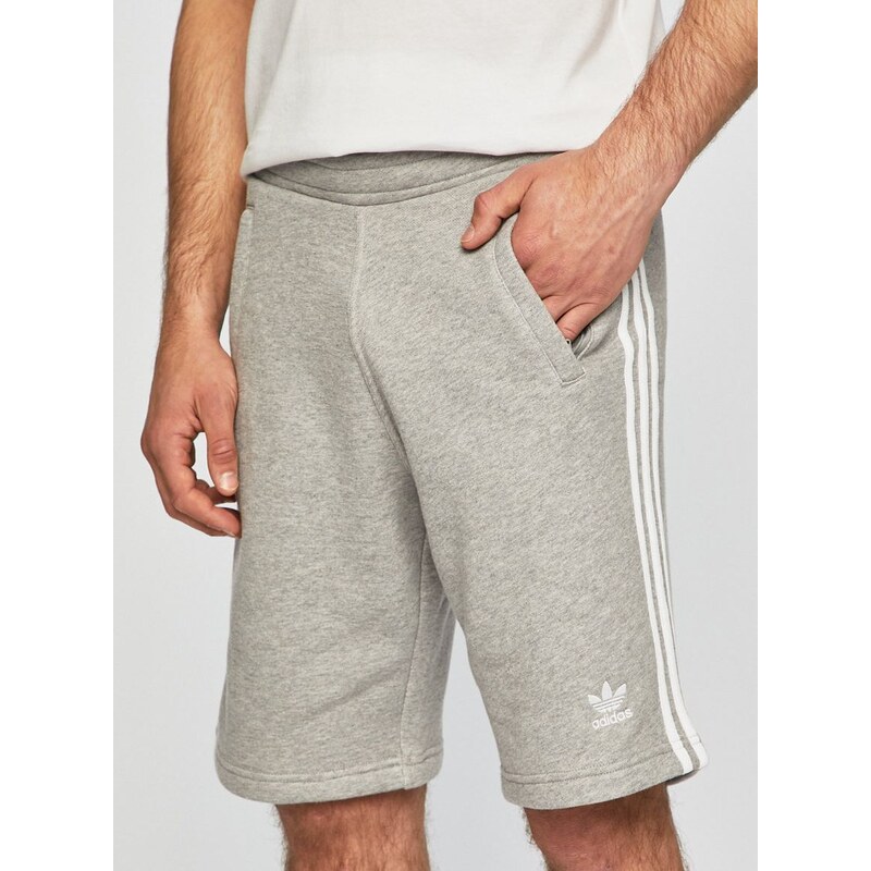 Bombažne kratke hlače adidas Originals moški, siva barva