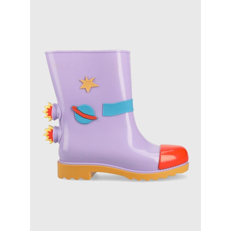 Otroški gumijasti škornji Melissa Rain Boot + Fabula Inf vijolična barva