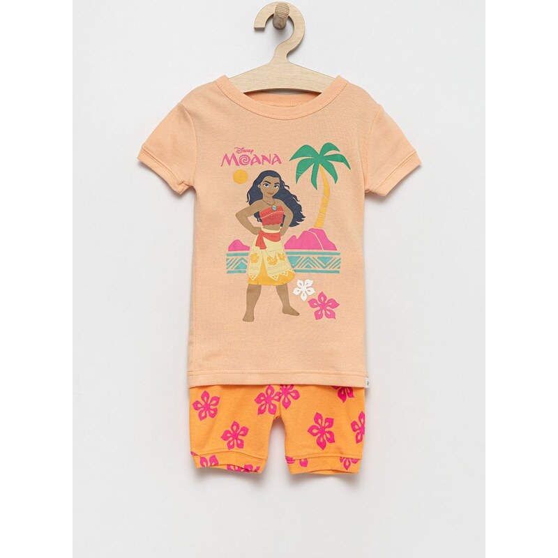 Otroška bombažna pižama GAP oranžna barva