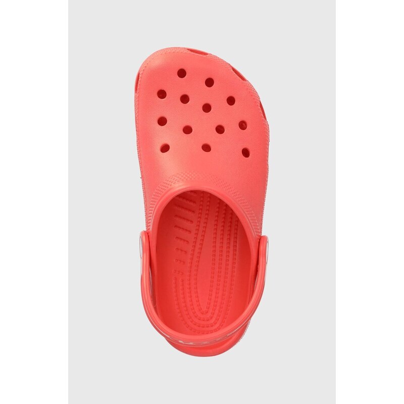 Natikači Crocs CLASSIC KIDS CLOG rdeča barva