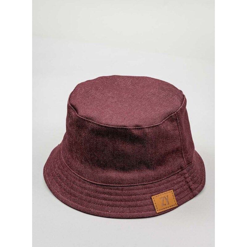 Otroški bombažni klobuk zippy bordo barva