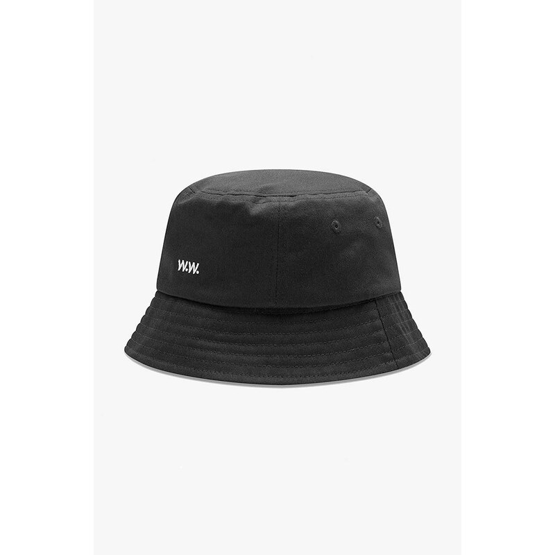 Bombažni klobuk Wood Wood Ossian Bucket Hat 12240817-7083 BLACK črna barva