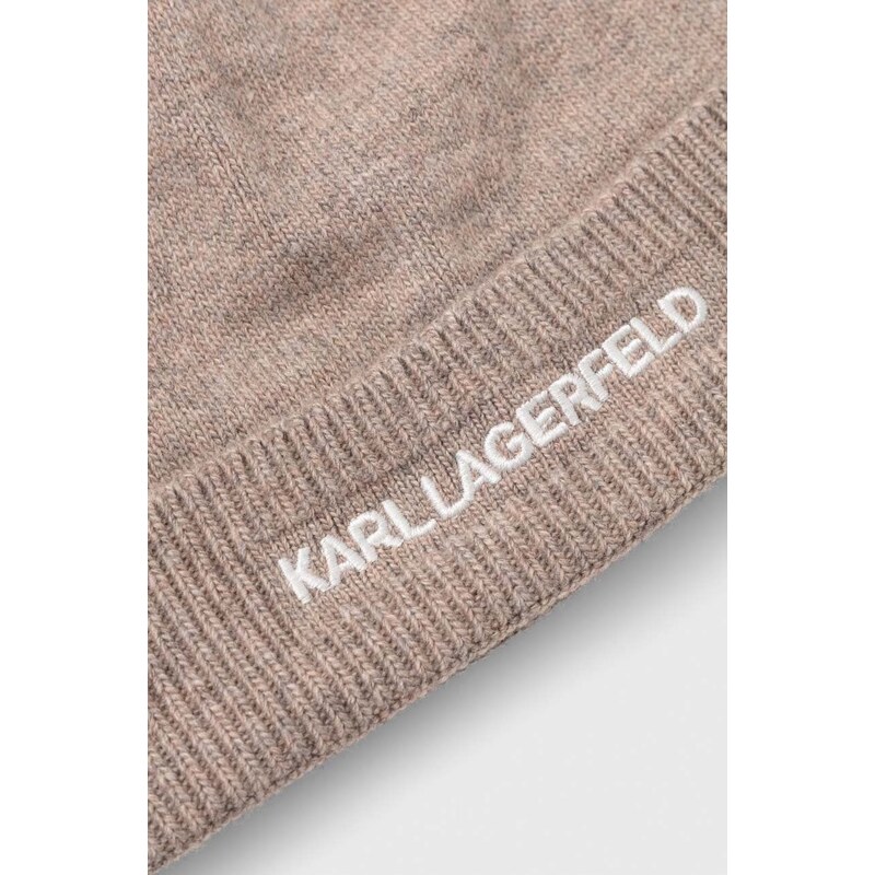 Kapa s primesjo kašmirja Karl Lagerfeld bež barva