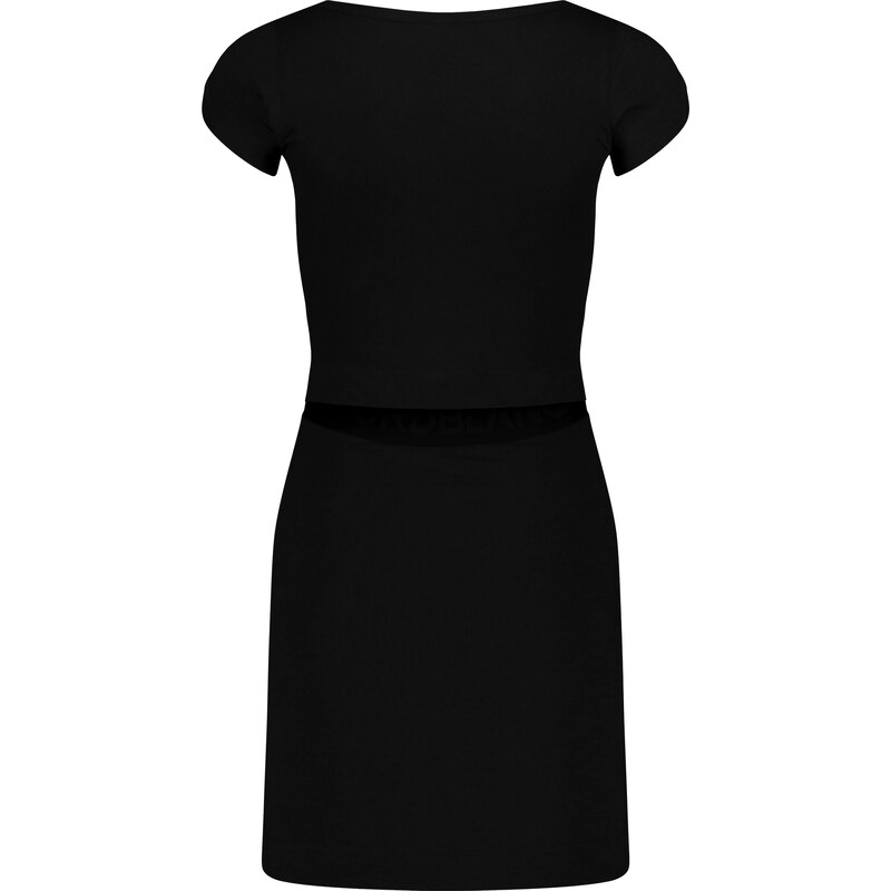 Nordblanc Črna ženska obleka WAISTLINE