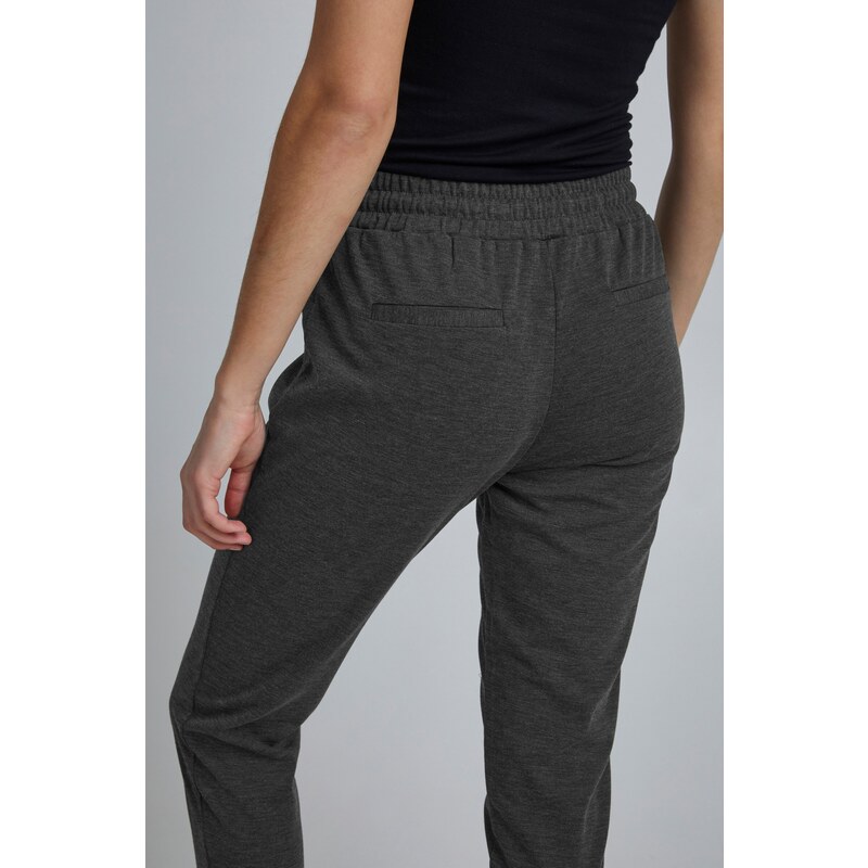 ICHI Hlače z naborki 'IHKate' temno siva