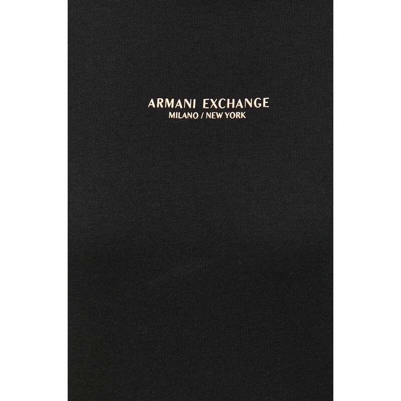 Obleka Armani Exchange črna barva