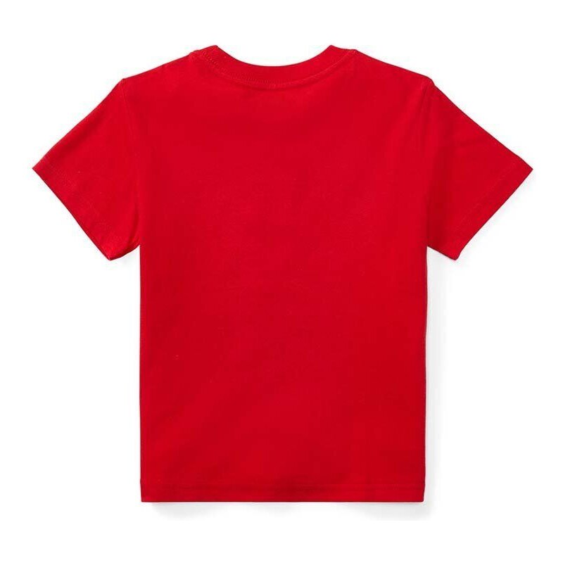 Otroška bombažna kratka majica Polo Ralph Lauren rdeča barva