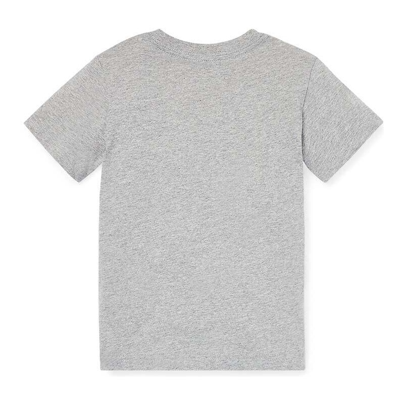 Otroška bombažna kratka majica Polo Ralph Lauren siva barva