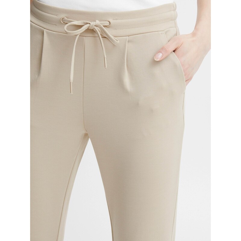ICHI Hlače z naborki 'ICHKate' svetlo bež