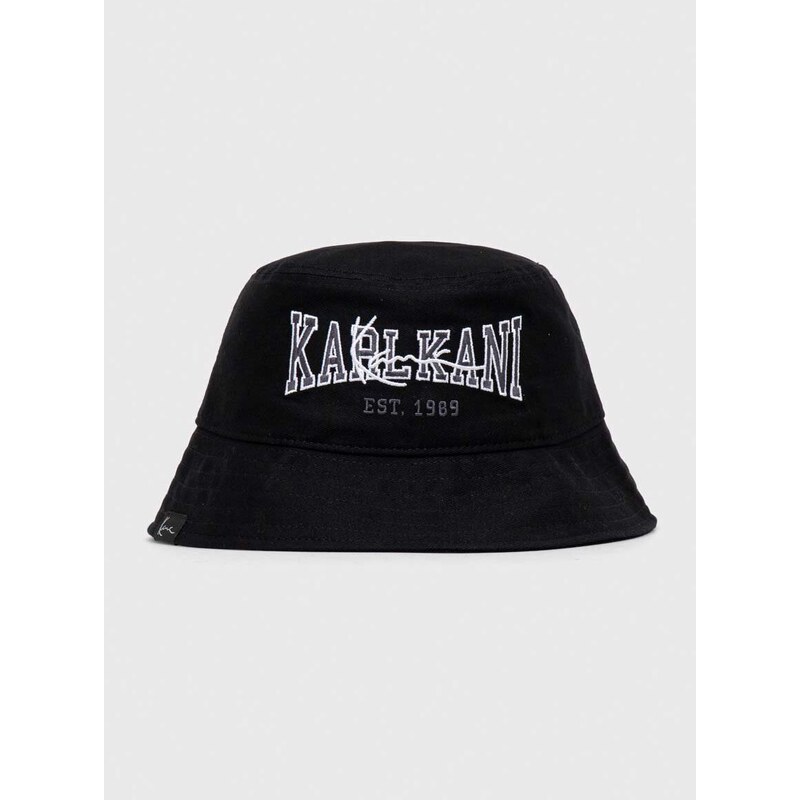 Bombažni klobuk Karl Kani črna barva