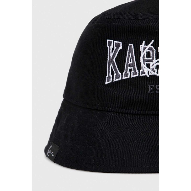 Bombažni klobuk Karl Kani črna barva