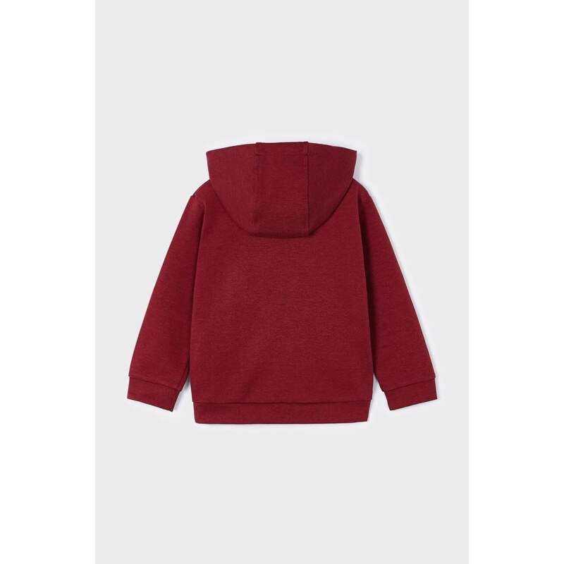 Otroški pulover Mayoral rdeča barva, s kapuco