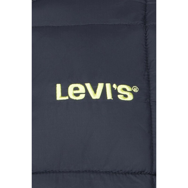 Otroška dvostranska jakna Levi's črna barva