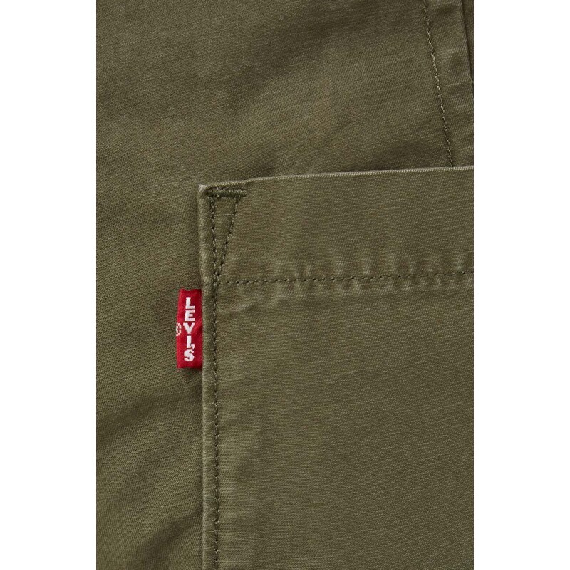 Bombažne hlače Levi's BAGGY CARGO zelena barva