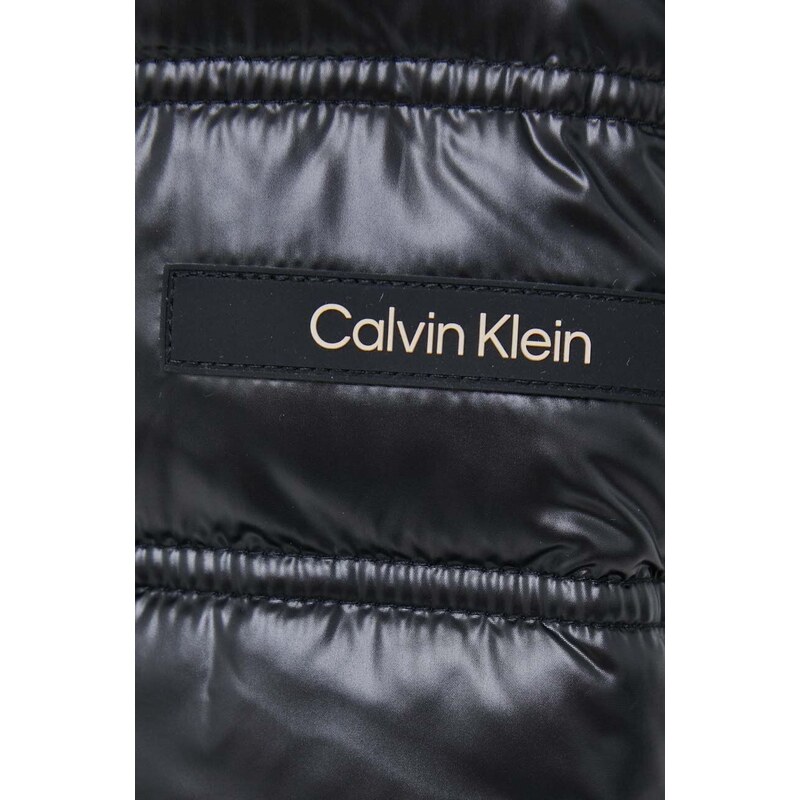 Jakna Calvin Klein ženska, črna barva