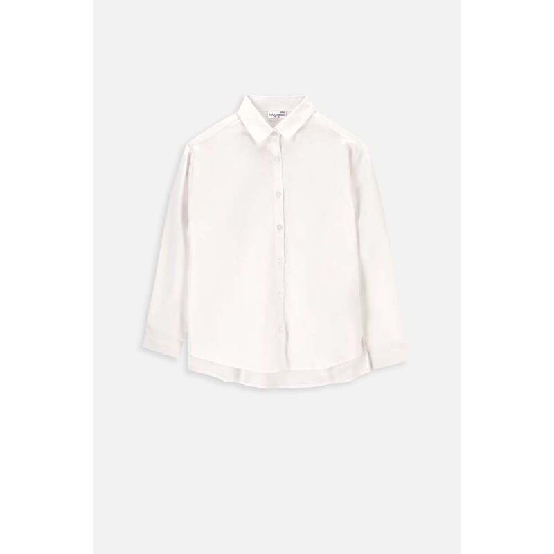 Otroška bombažna srajca Coccodrillo bela barva
