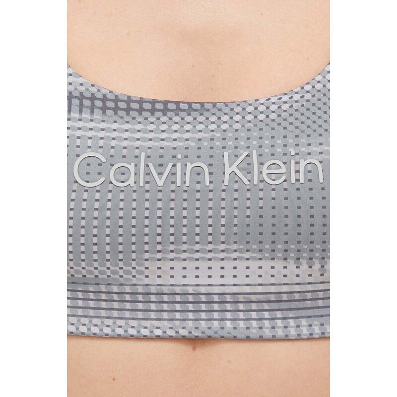 Športni modrček Calvin Klein Performance Essentials siva barva