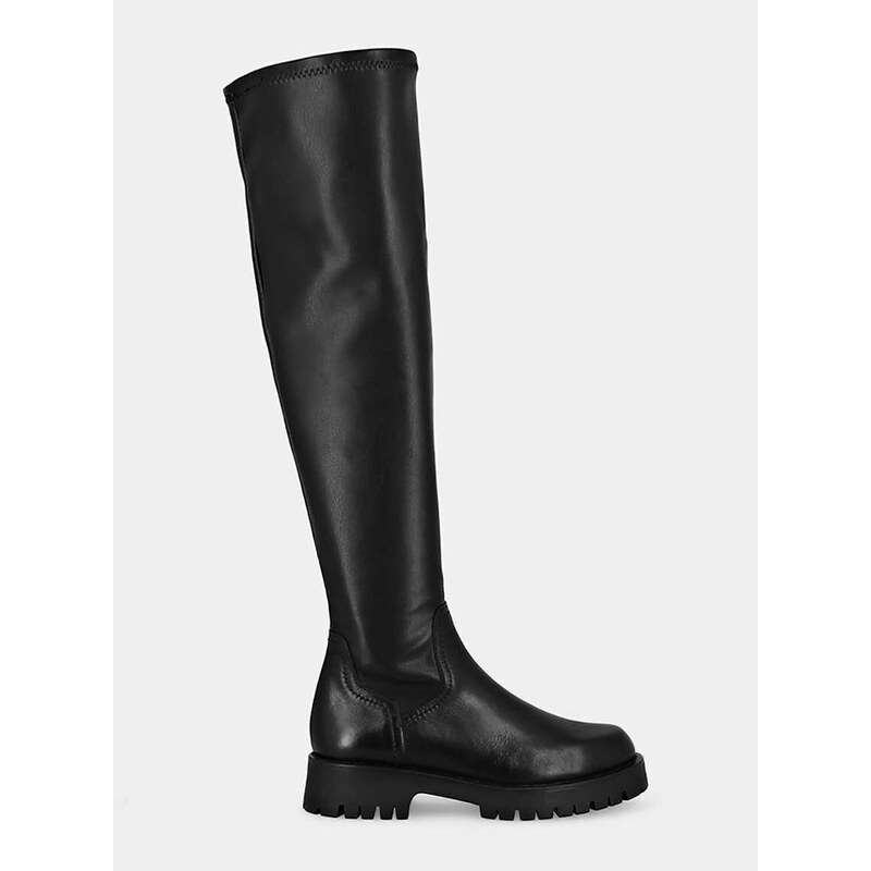Usnjeni elegantni škornji Jonak RADAR CUIR/STRETCH ženski, črna barva, 3300103