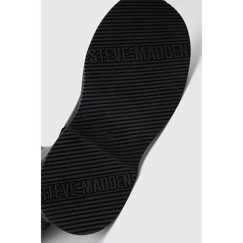 Usnjeni elegantni škornji Steve Madden Gylana ženski, črna barva, SM11002676