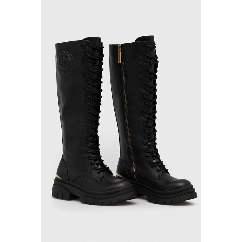Elegantni škornji Just Cavalli ženski, črna barva, 75RA3S83ZS984899