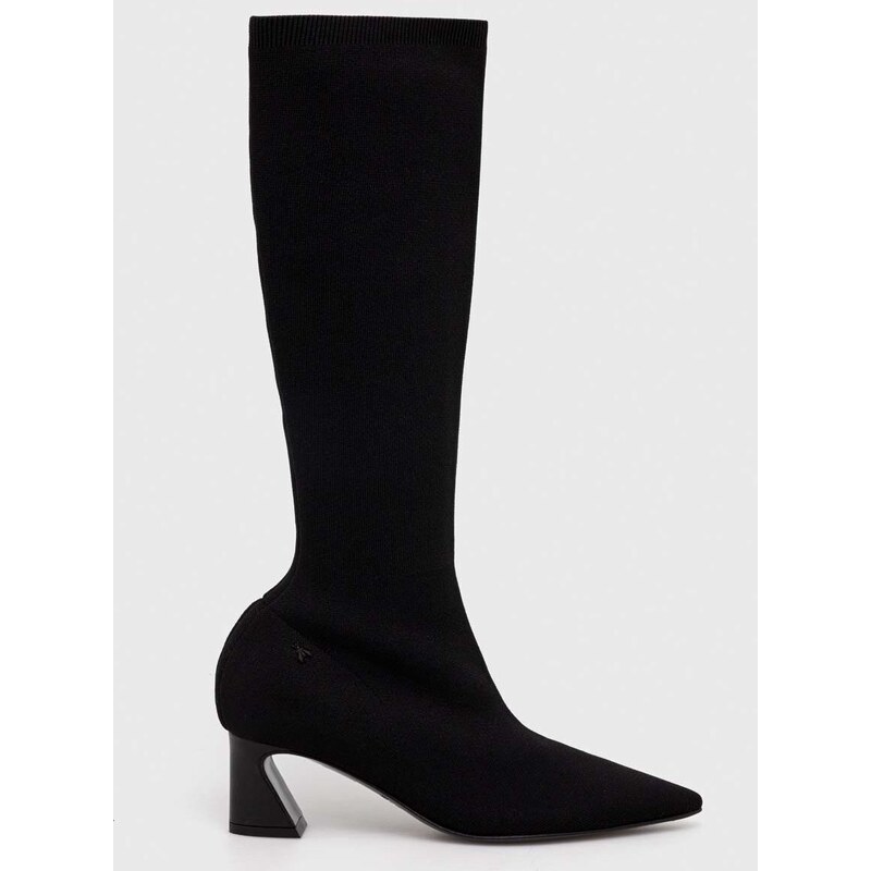 Elegantni škornji Patrizia Pepe ženski, črna barva, 2Y0014 K156 K103