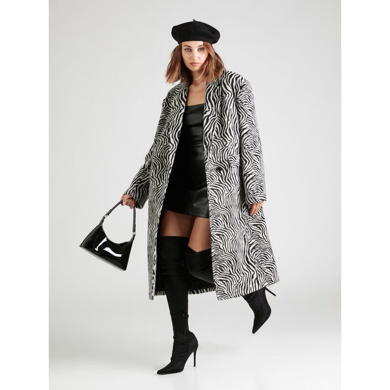 ABOUT YOU x Emili Sindlev Prehoden plašč 'Thora' črna / bela