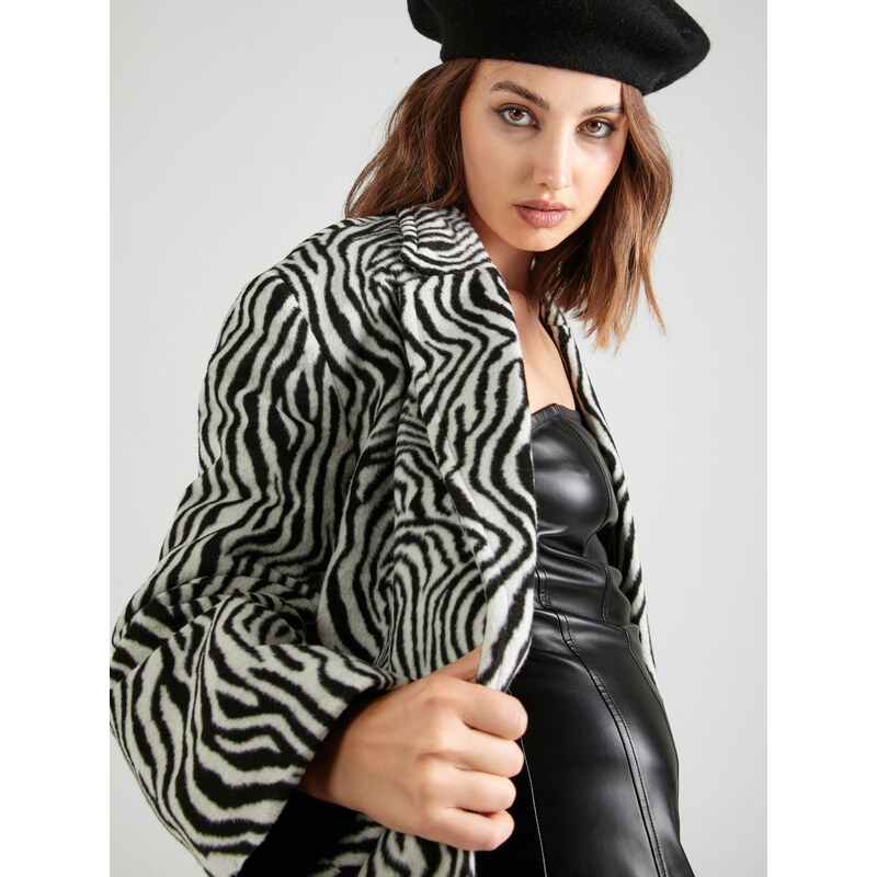 ABOUT YOU x Emili Sindlev Prehoden plašč 'Thora' črna / bela