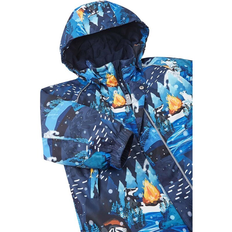 Otroški zimski kombinezon Reima Langnes mornarsko modra barva