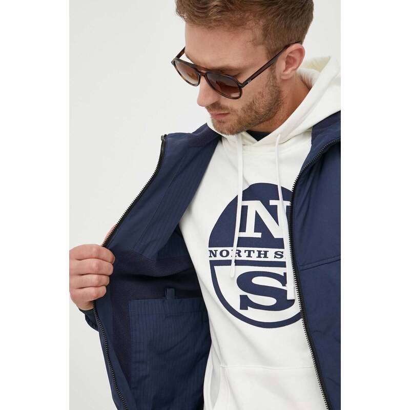 Dvostranska jakna North Sails moška, mornarsko modra barva