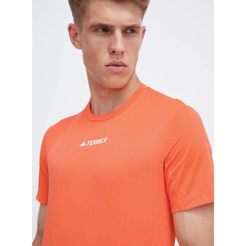 Športna kratka majica adidas TERREX Multi oranžna barva