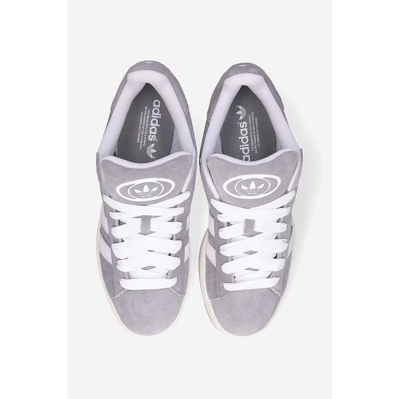 Superge iz semiša adidas Originals HQ8707 siva barva