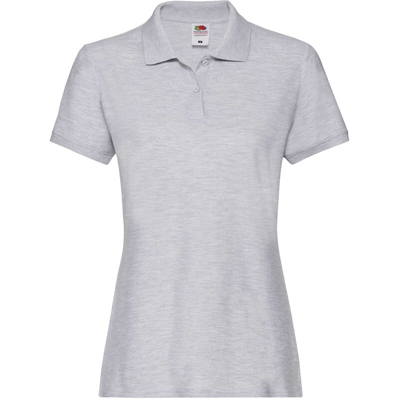 Grey Polo Fruit of the Loom Women's T-shirt