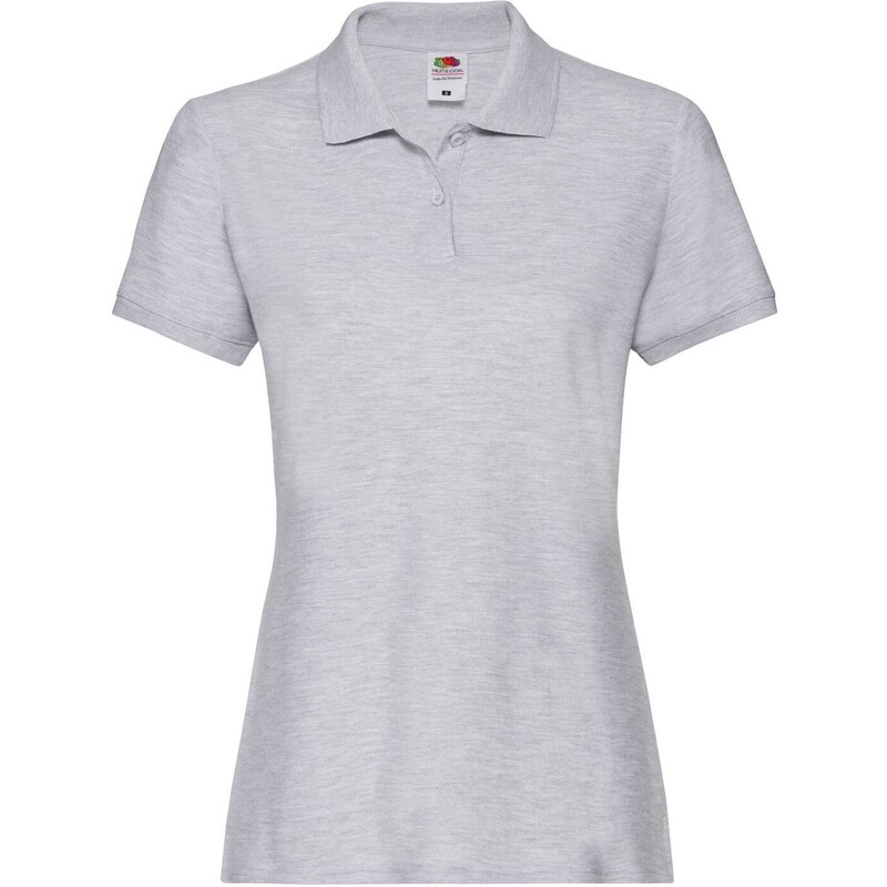 Grey Polo Fruit of the Loom Women's T-shirt