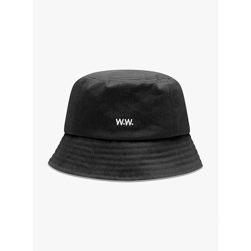 Bombažni klobuk Wood Wood Ossian Bucket Hat 12240817-7083 BLACK črna barva